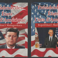 Madagascar 2020 Presidents of the United States - John Kennedy & Barack Obama set of 2 imperfm/sheets. Note this item is privately produced and is offered purely on its thematic appeal, it has no postal validity