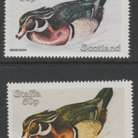 Staffa 1979 Ducks - Wood Duck 50p perf single showing a superb shade apparently due to a dry print of the yellow complete with normal both unmounted mint