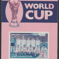 St Vincent - Union Island 1986 World Cup Football - Russia Team die proof in magenta & cyan only on Cromalin plastic card (ex archives). Cromalin proofs are an essential part of the printing proces, produced in very limited number……Details Below