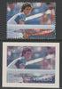 St Vincent - Grenadines 1988 International Tennis Players 15c Pam Shriver die proof in magenta & cyan only on Cromalin plastic card (ex archives) complete with issued stamp (SG 582). Cromalin proofs are an essential part of the pr……Details Below