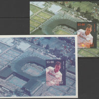 St Vincent - Bequia 1988 International Tennis Players $5 m/sheet (Ivan Lendl) die proof in magenta & cyan only on Cromalin plastic card (ex archives) complete with issued m/sheet. Cromalin proofs are an essential part of the print……Details Below