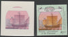 St Vincent - Bequia 1988 Explorers $1.75 John Cabot's Matthew die proof in magenta & cyan only on Cromalin plastic card (ex archives) complete with issued stamp. Cromalin proofs are an essential part of the printing proces, produc……Details Below