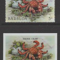 Barbuda 1987 Marine Life 5c Shore Crab die proof in all 4 colours on Cromalin plastic card complete with issued stamp (SG 960). Cromalin proofs are an essential part of the printing proces, produced in very limited numbers and rar……Details Below