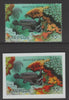 Barbuda 1987 Marine Life 35c Spotted Drum Fish die proof in all 4 colours on Cromalin plastic card complete with issued stamp (SG 964). Cromalin proofs are an essential part of the printing proces, produced in very limited numbers……Details Below