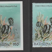 Barbuda 1987 Marine Life $10 Fure Coral die proof in all 4 colours on Cromalin plastic card complete with issued stamp (SG 972). Cromalin proofs are an essential part of the printing proces, produced in very limited numbers and ra……Details Below