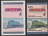St Vincent - Union Island 1987 Locomotives #7 (Leaders of the World) $1.50 Conrail Class GG1 se-tenant imperf die proof in magenta & cyan only on Cromalin plastic card (ex archives) complete with issued pair. Cromalin proofs are a……Details Below