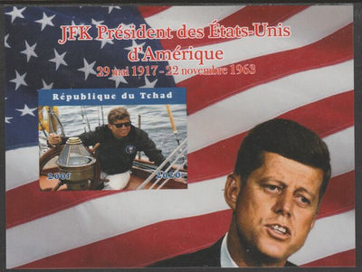 Chad 2020 JFK President of United States of America #2 - imperf delexe sheet unmounted mint. Note this item is privately produced and is offered purely on its thematic appeal