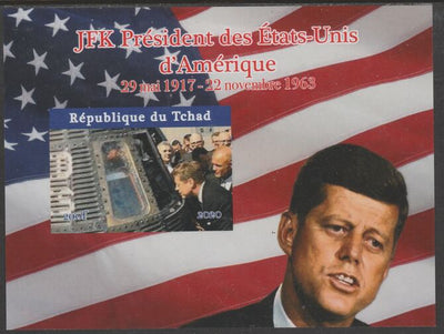 Chad 2020 JFK President of United States of America #3 - imperf delexe sheet unmounted mint. Note this item is privately produced and is offered purely on its thematic appeal