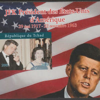 Chad 2020 JFK President of United States of America #4 - imperf delexe sheet unmounted mint. Note this item is privately produced and is offered purely on its thematic appeal