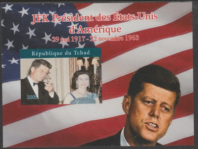 Chad 2020 JFK President of United States of America #4 - imperf delexe sheet unmounted mint. Note this item is privately produced and is offered purely on its thematic appeal