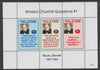 Palatine (Fantasy) Quotations by Winston Churchill #1 perf deluxe glossy sheetlet containing 3 values each with a famous quotation,unmounted mint