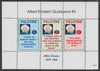 Palatine (Fantasy) Quotations by Albert Einstein #2 perf deluxe glossy sheetlet containing 3 values each with a famous quotation,unmounted mint