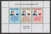 Palatine (Fantasy) Quotations by John Lennon #2 perf deluxe glossy sheetlet containing 3 values each with a famous quotation,unmounted mint