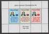 Palatine (Fantasy) Quotations by John Lennon #4 perf deluxe glossy sheetlet containing 3 values each with a famous quotation,unmounted mint