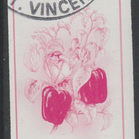 St Vincent 1985 Herbs & Spices 25c pepper imperf proof in magenta only, fine used with part St Vincent cancellation, produced for a promotion. Ex Format archives (as SG 868)