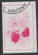 St Vincent 1985 Herbs & Spices 25c pepper imperf proof in magenta only, fine used with part St Vincent cancellation, produced for a promotion. Ex Format archives (as SG 868)