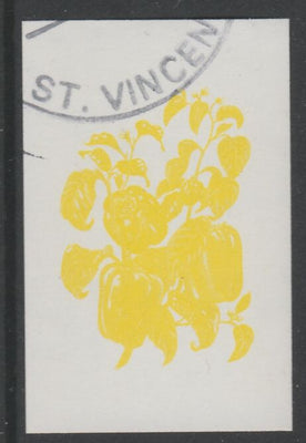 St Vincent 1985 Herbs & Spices 25c pepper imperf proof in yellow only, fine used with part St Vincent cancellation, produced for a promotion. Ex Format archives (as SG 868)