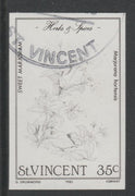 St Vincent 1985 Herbs & Spices 35c Sweet Marjoram imperf proof in black only, fine used with part St Vincent cancellation, produced for a promotion. Ex Format archives (as SG 869)