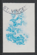 St Vincent 1985 Herbs & Spices 35c Sweet Marjoram imperf proof in cyan only, fine used with part St Vincent cancellation, produced for a promotion. Ex Format archives (as SG 869)
