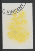 St Vincent 1985 Herbs & Spices 35c Sweet Marjoram imperf proof in yellow only, fine used with part St Vincent cancellation, produced for a promotion. Ex Format archives (as SG 869)