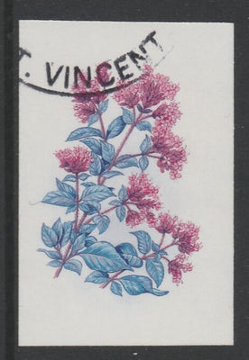 St Vincent 1985 Herbs & Spices 35c Sweet Marjoram imperf proof in cyan & magenta only, fine used with part St Vincent cancellation, produced for a promotion. Ex Format archives (as SG 869)