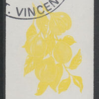 St Vincent 1985 Herbs & Spices $1 Nutmeg imperf proof in yellow only, fine used with part St Vincent cancellation, produced for a promotion. Ex Format archives (as SG 870)
