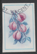 St Vincent 1985 Herbs & Spices $1 Nutmeg imperf proof in cyan & magenta only, fine used with part St Vincent cancellation, produced for a promotion. Ex Format archives (as SG 870)