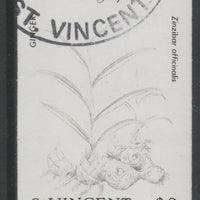 St Vincent 1985 Herbs & Spices $3 Gingeri mperf proof in black only, fine used with part St Vincent cancellation, produced for a promotion. Ex Format archives (as SG 871)