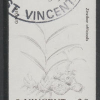 St Vincent 1985 Herbs & Spices $3 Gingeri mperf proof in black only, fine used with part St Vincent cancellation, produced for a promotion. Ex Format archives (as SG 871)