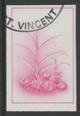 St Vincent 1985 Herbs & Spices $3 Gingeri mperf proof in magenta only, fine used with part St Vincent cancellation, produced for a promotion. Ex Format archives (as SG 871)