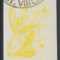 St Vincent 1985 Orchids 35c imperf proof in yellow only, fine used with part St Vincent cancellation, produced for a promotion. Ex Format International archives (as SG 850)