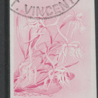 St Vincent 1985 Orchids 35c imperf proof in magenta only, fine used with part St Vincent cancellation, produced for a promotion. Ex Format International archives (as SG 850)