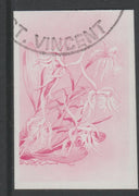 St Vincent 1985 Orchids 35c imperf proof in magenta only, fine used with part St Vincent cancellation, produced for a promotion. Ex Format International archives (as SG 850)
