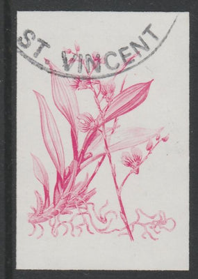 St Vincent 1985 Orchids 45c imperf proof in magenta only, fine used with part St Vincent cancellation, produced for a promotion. Ex Format International archives (as SG 851)