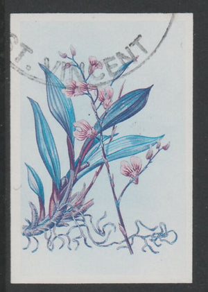 St Vincent 1985 Orchids 45c imperf proof in magenta & cyan only, fine used with part St Vincent cancellation, produced for a promotion. Ex Format International archives (as SG 851)