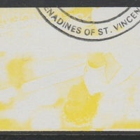 St Vincent - Grenadines 1988 International Tennis Players 15c Pam Shriver imperf proof in yellow only, fine used with part St Vincent Grenadines cancellation, produced for a promotion. Ex Format archives (as SG 582)