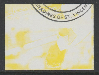 St Vincent - Grenadines 1988 International Tennis Players 15c Pam Shriver imperf proof in yellow only, fine used with part St Vincent Grenadines cancellation, produced for a promotion. Ex Format archives (as SG 582)