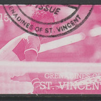 St Vincent - Grenadines 1988 International Tennis Players 15c Pam Shriver imperf proof in magenta only, fine used with part St Vincent Grenadines cancellation, produced for a promotion. Ex Format archives (as SG 582)