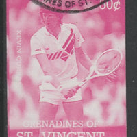St Vincent - Grenadines 1988 International Tennis Players 50c Kevin Curran imperf proof in magenta only, fine used with part St Vincent Grenadines cancellation, produced for a promotion. Ex Format archives (as SG 583)