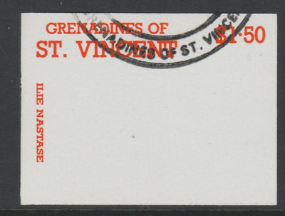 St Vincent - Grenadines 1988 International Tennis Players $1.50 Ilie Nastase imperf proof in orange only, fine used with part St Vincent Grenadines cancellation, produced for a promotion. Ex Format archives (as SG 586)