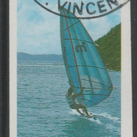 St Vincent 1988 Tourism 10c Windsurfing imperf proof in 3 colours only (magenta, cyan & yellow), fine used with part St Vincent cancellation, produced for a promotion. Ex Format International archives (as SG 1133)