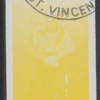 St Vincent 1988 Tourism 45c Scuba Diving imperf proof in yellow only, fine used with part St Vincent cancellation, produced for a promotion. Ex Format International archives (as SG 1134)