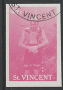 St Vincent 1988 Tourism 45c Scuba Diving imperf proof in nagenta only, fine used with part St Vincent cancellation, produced for a promotion. Ex Format International archives (as SG 1134)