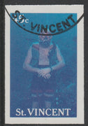 St Vincent 1988 Tourism 45c Scuba Diving imperf proof in magenta & cyan only, fine used with part St Vincent cancellation, produced for a promotion. Ex Format International archives (as SG 1134)