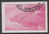 St Vincent 1988 Tourism 65c Aerial View of Young Island imperf proof in magenta only, fine used with part St Vincent cancellation, produced for a promotion. Ex Format International archives (as SG 1135)