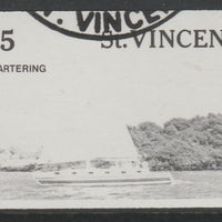 St Vincent 1988 Tourism $5 Cruising Yacht imperf proof in black only, fine used with part St Vincent cancellation, produced for a promotion. Ex Format International archives (as SG 1136)