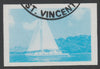 St Vincent 1988 Tourism $5 Cruising Yacht imperf proof in cyan only, fine used with part St Vincent cancellation, produced for a promotion. Ex Format International archives (as SG 1136)