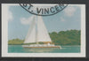 St Vincent 1988 Tourism $5 Cruising Yacht imperf proof in 3 colours only (magenta, cyan & yellow), fine used with part St Vincent cancellation, produced for a promotion. Ex Format International archives (as SG 1136)