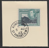 St Vincent 1938 KG6 Pictorial definitive 2.5d SG 153 on piece with full strike of Madame Joseph forged postmark type 372