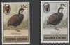 Sierra Leone 1983 Blue Quail 15c (with 1983 imprint) two good shades both unmounted mint SG 766
